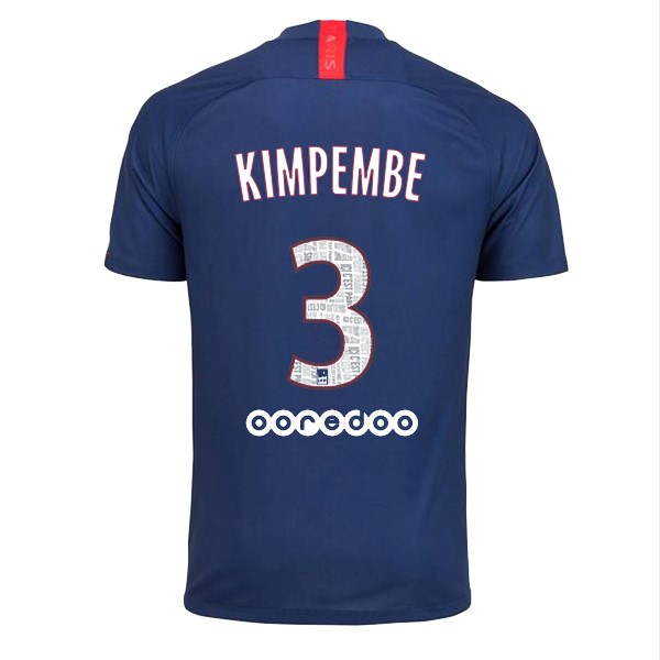 Camiseta Paris Saint Germain NO.3 Kimpembe 1ª 2019-2020 Azul